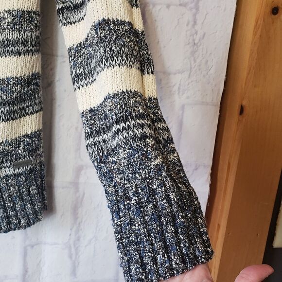 EDDIE BAUER Zip Front Striped Cardigan Sweater - Picture 3 of 7